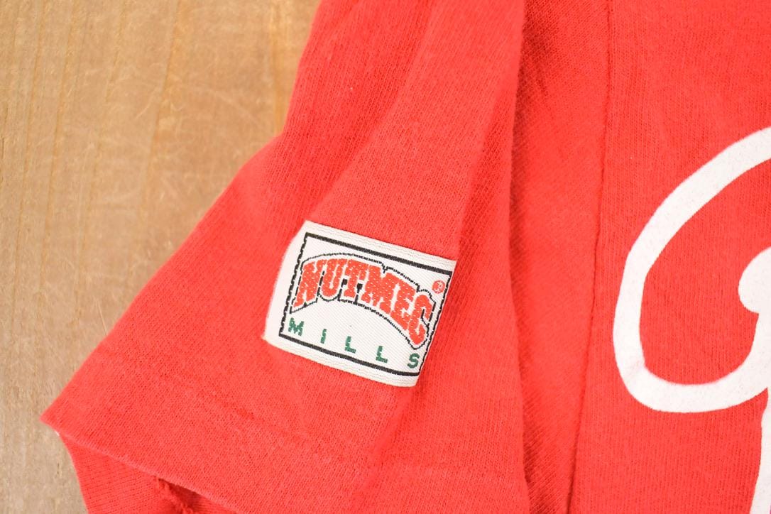 Vintage 1990s Nutmeg Philadelphia Phillies MLB Graphic Print Souvenir T-Shirt Women's M / Made In USA / Rare Baseball Sportswear Tee