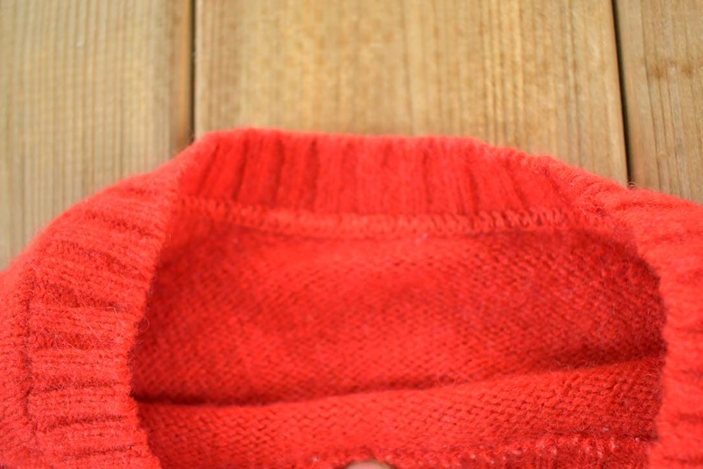 Vintage 1980s Knit Heart Pattern Crewneck Sweater Mens L