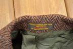Vintage 1980s Di Benedetto Harris Tweed Houndstooth Wool Two Button Blazer Jacket