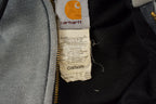 Vintage 1990s Distressed Carhartt Heavy Weight Sun Faded Blue Zip Up Hoodie
