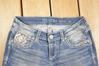 Vintage Deadstock Y2K Grace LA Bedazzled Low Rise Jeans Women's Size 27 x 32