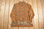 Vintage 1990s Milano Button Up / Abstract Pattern Print / Vintage Button Up / Streetwear Fashion /