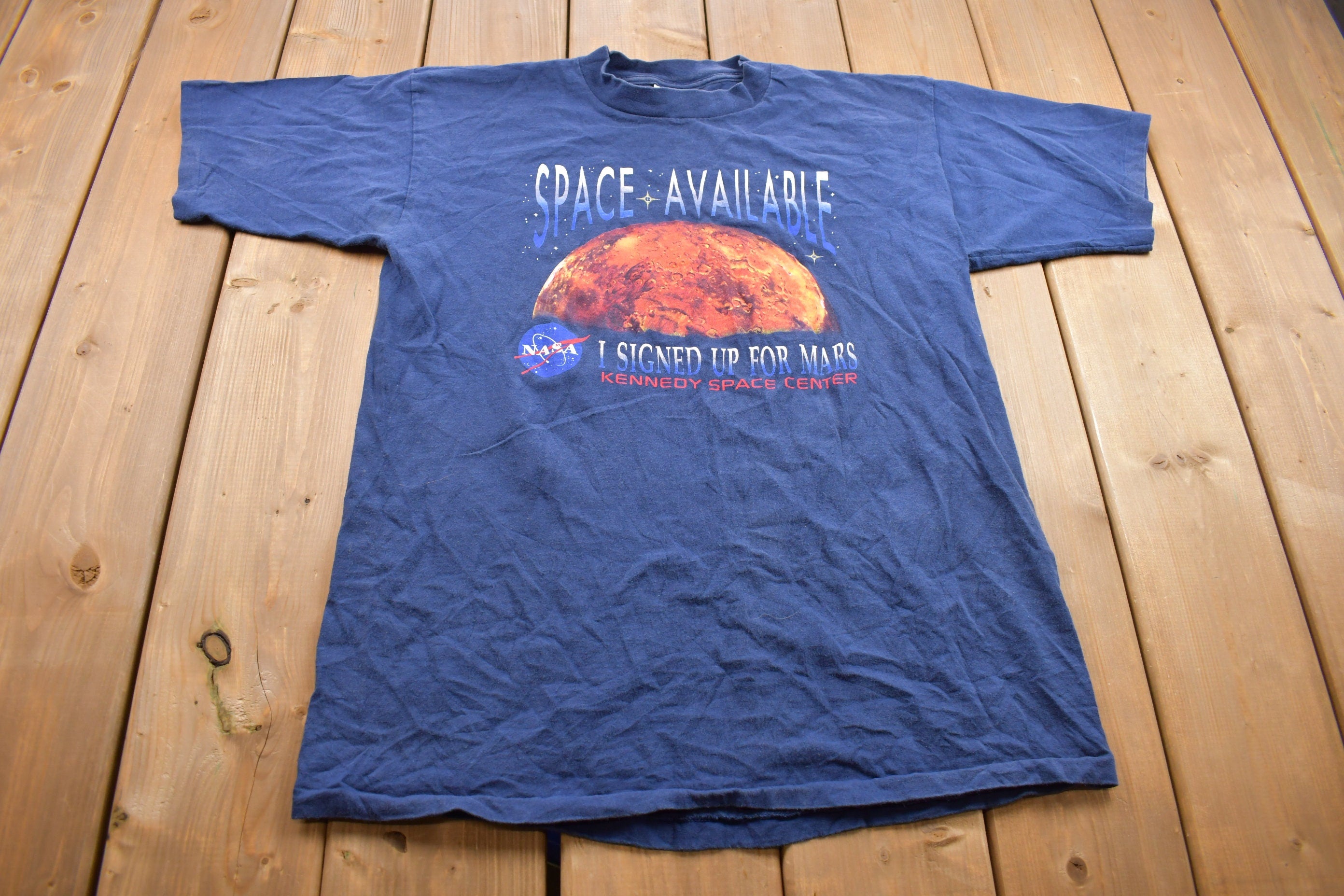 Vintage 1990s Kennedy Space Station Graphic T Shirt