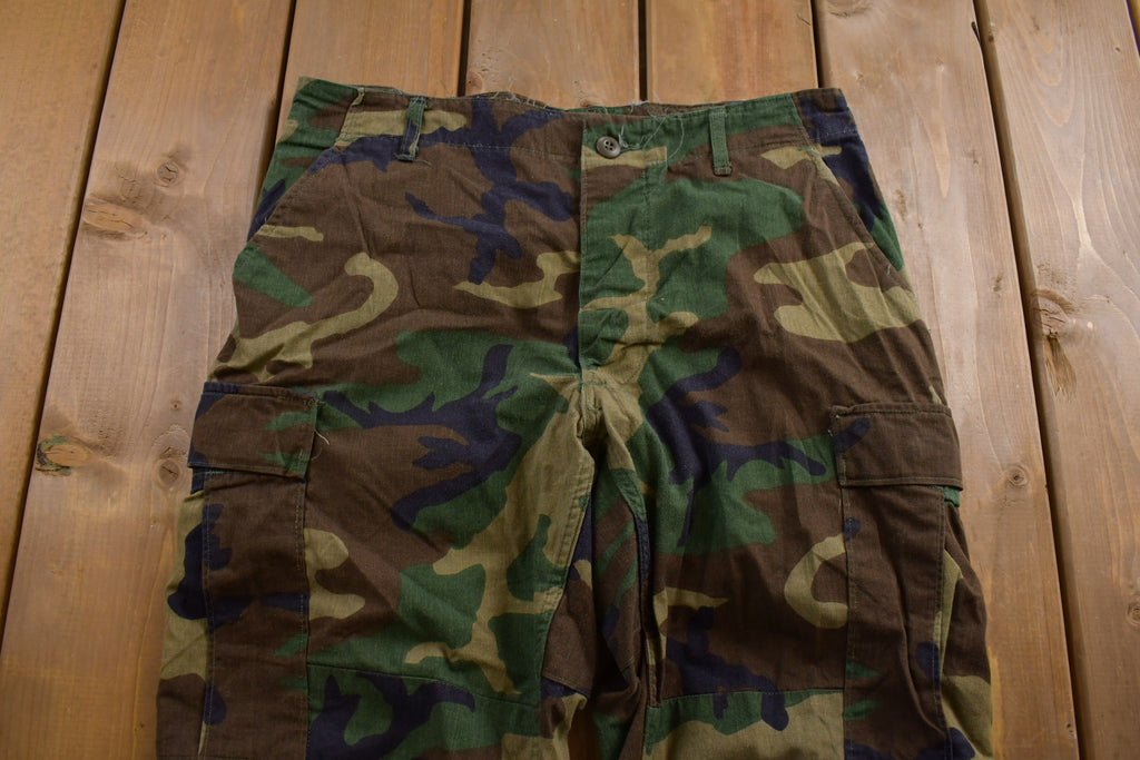 Vintage 2001 Military Woodland Camouflage Cargo Pocket Pants 32 x 28