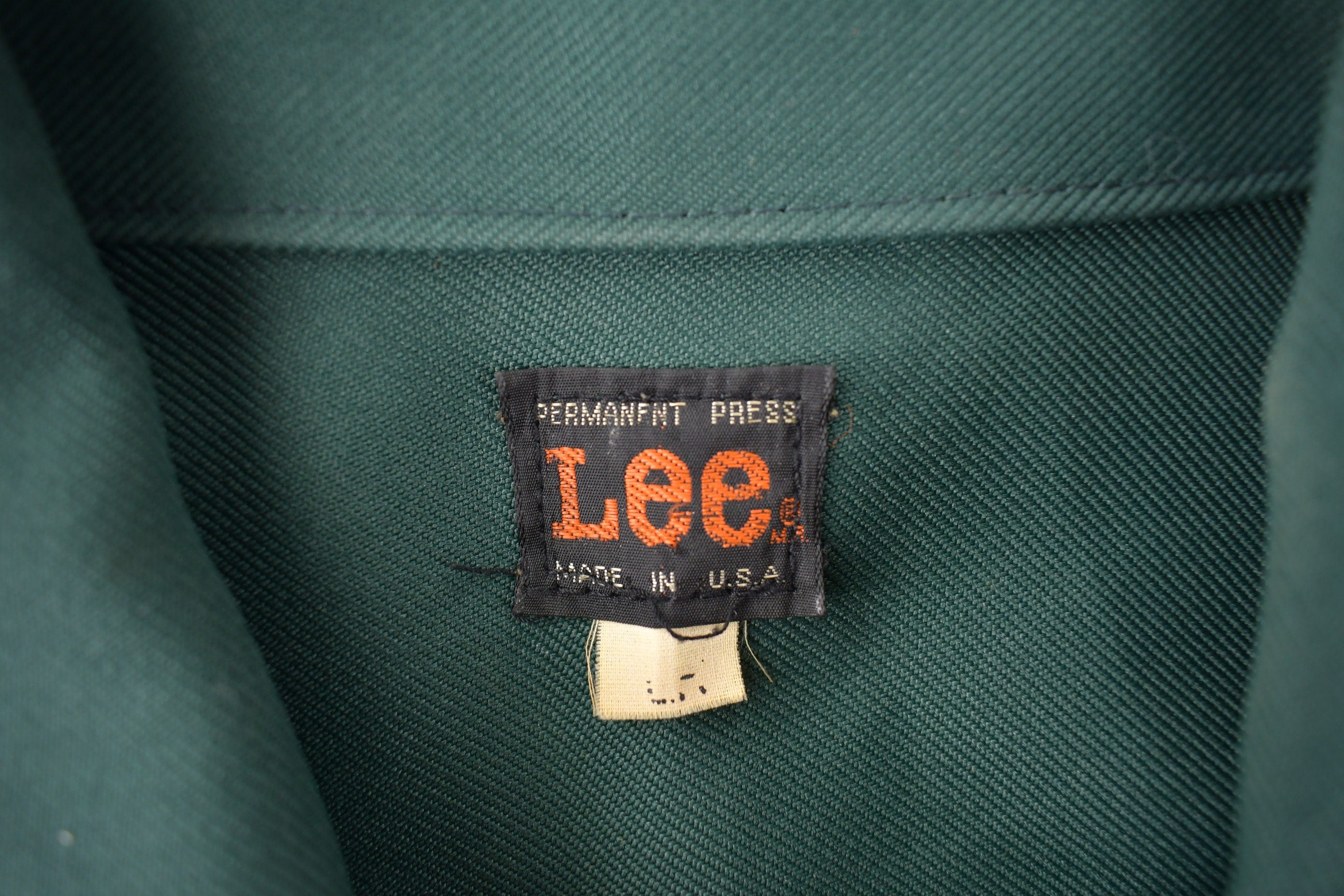 Vintage 1960s Lee Permanent Press Canvas Work Jacket Made In USA Size L
