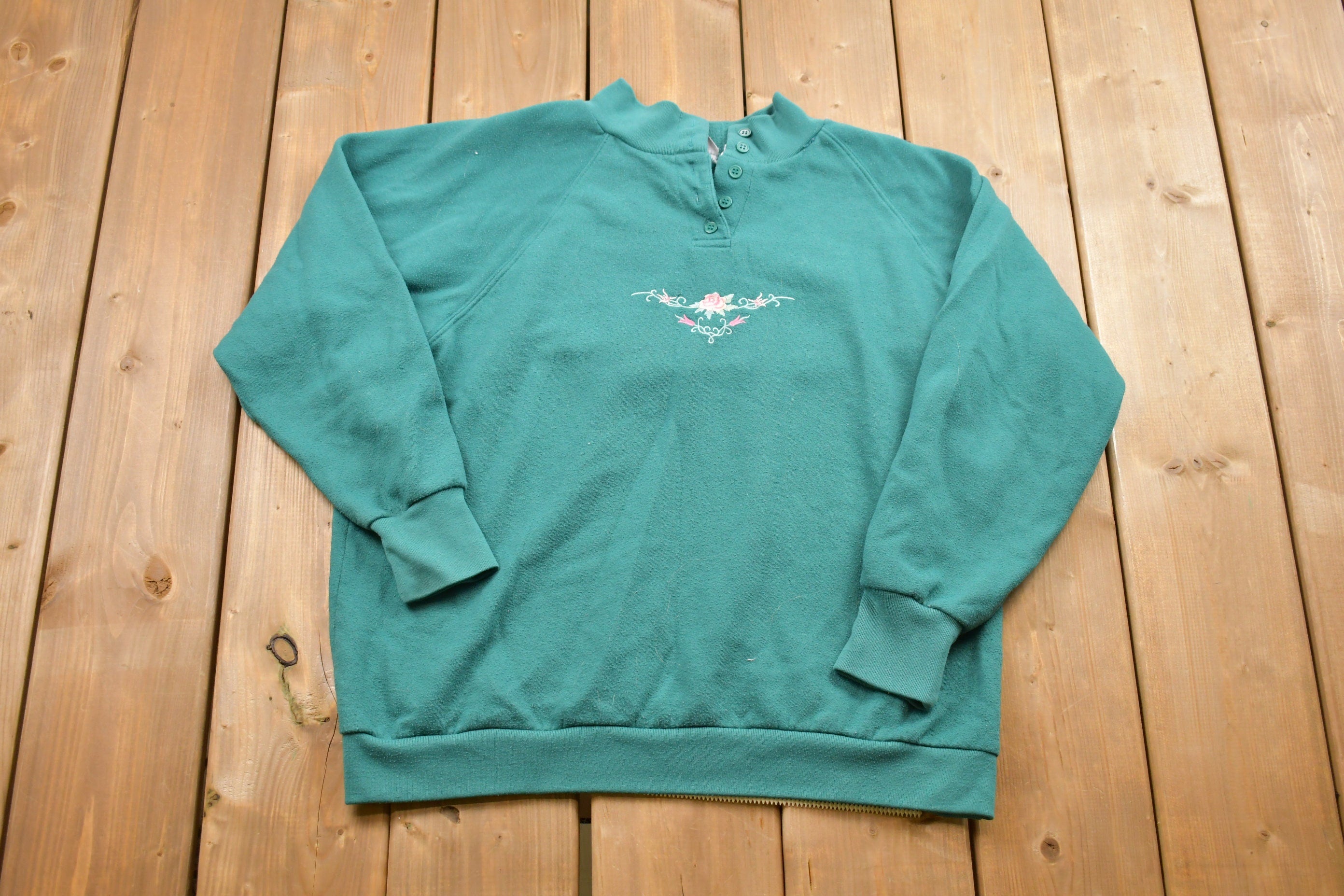 Vintage 1990s Blair Floral Crewneck Sweatshirt
