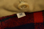 Vintage 1990s Plaid And Solid Beige Reversible Jacket