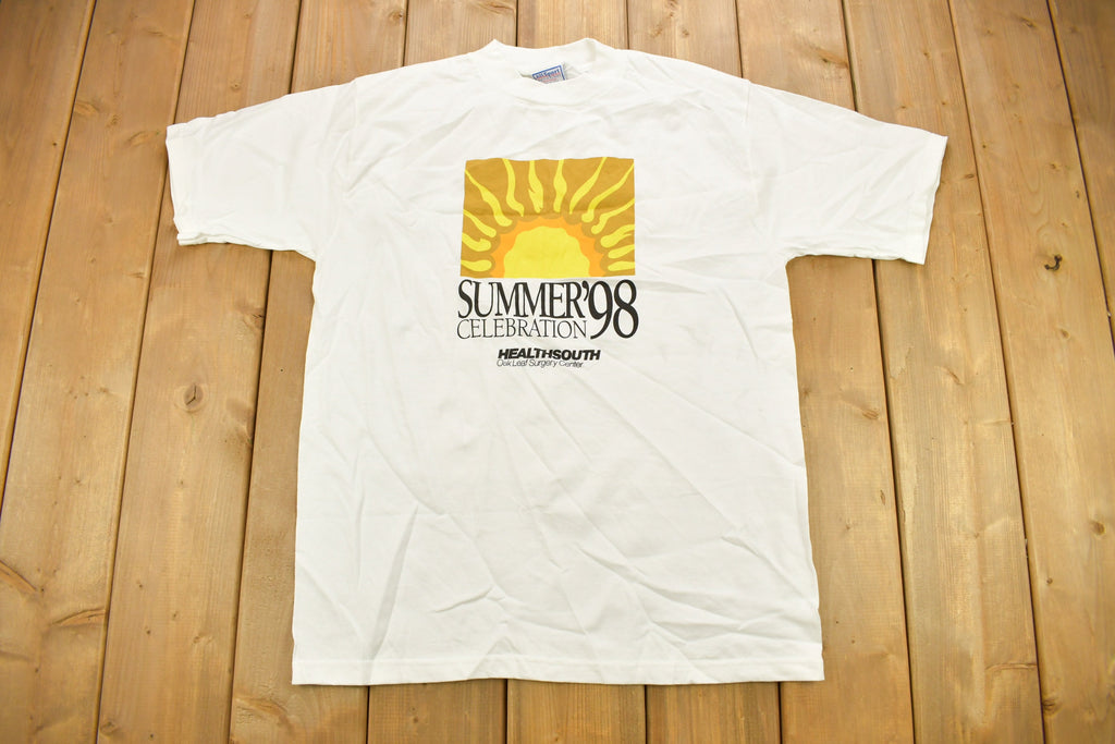 Vintage 1998 Oak Leaf Surgery Health South Center Summer Celebration Graphic T Shirt