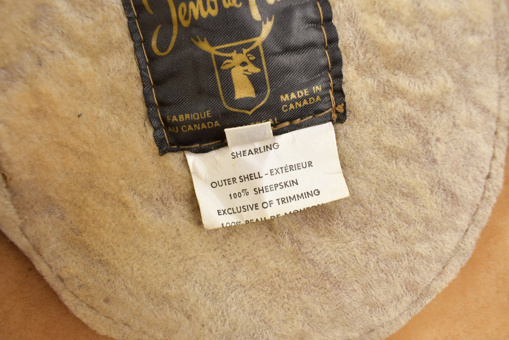 Vintage 1980s Jeno De Paris Sheep Skin Shearling Coat Size 44