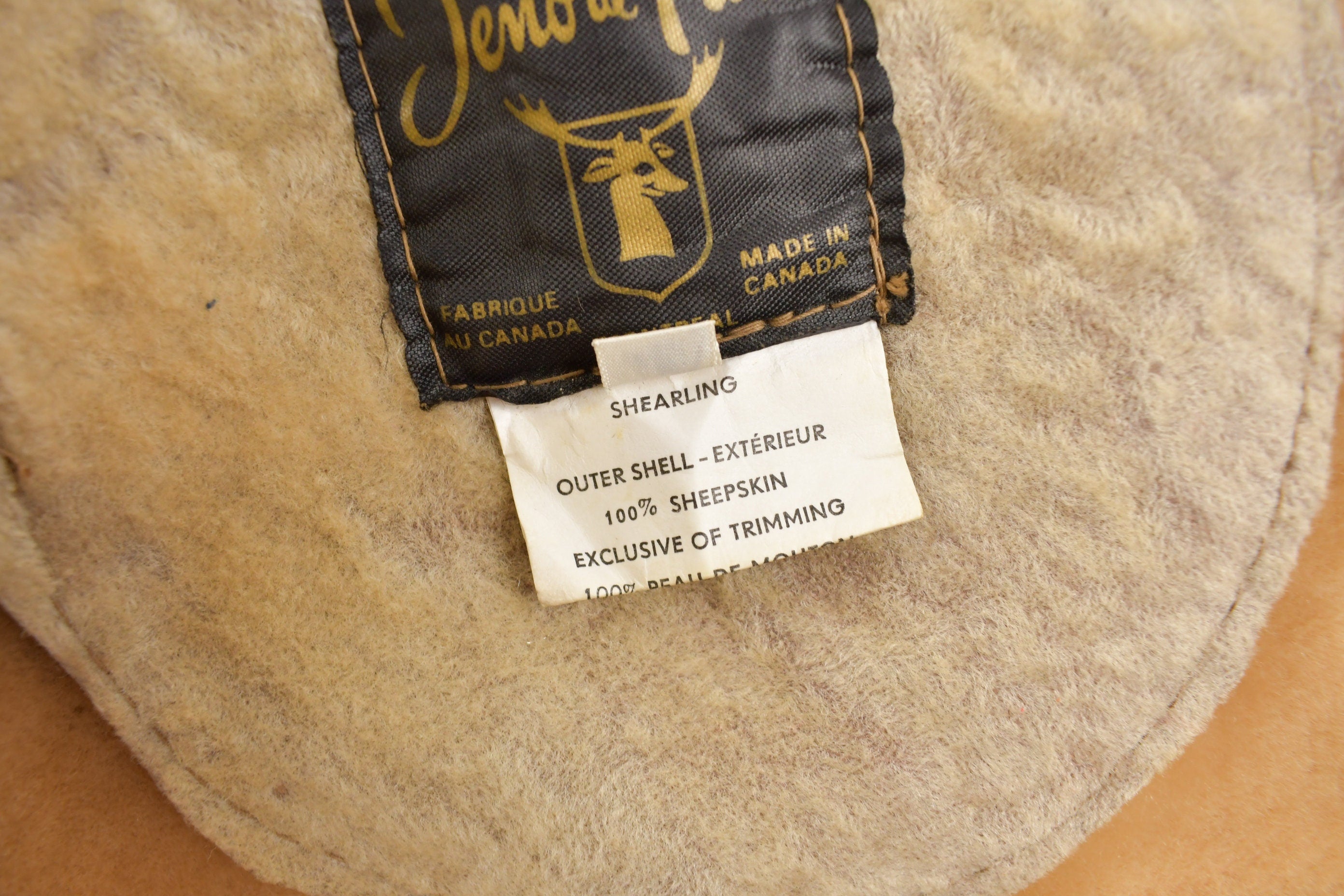 Vintage 1980s Jeno De Paris Sheep Skin Shearling Coat Size 44