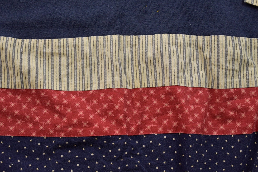 Vintage 1990s Cute Jerzees Patchwork Crewneck Sweater