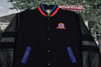 Vintage 1990s Tide Racing Automotive Leather Bomber Jacket  Saxon Leather  Embroidered Logo  Athletic Winter Sportswear  Racing Jacket