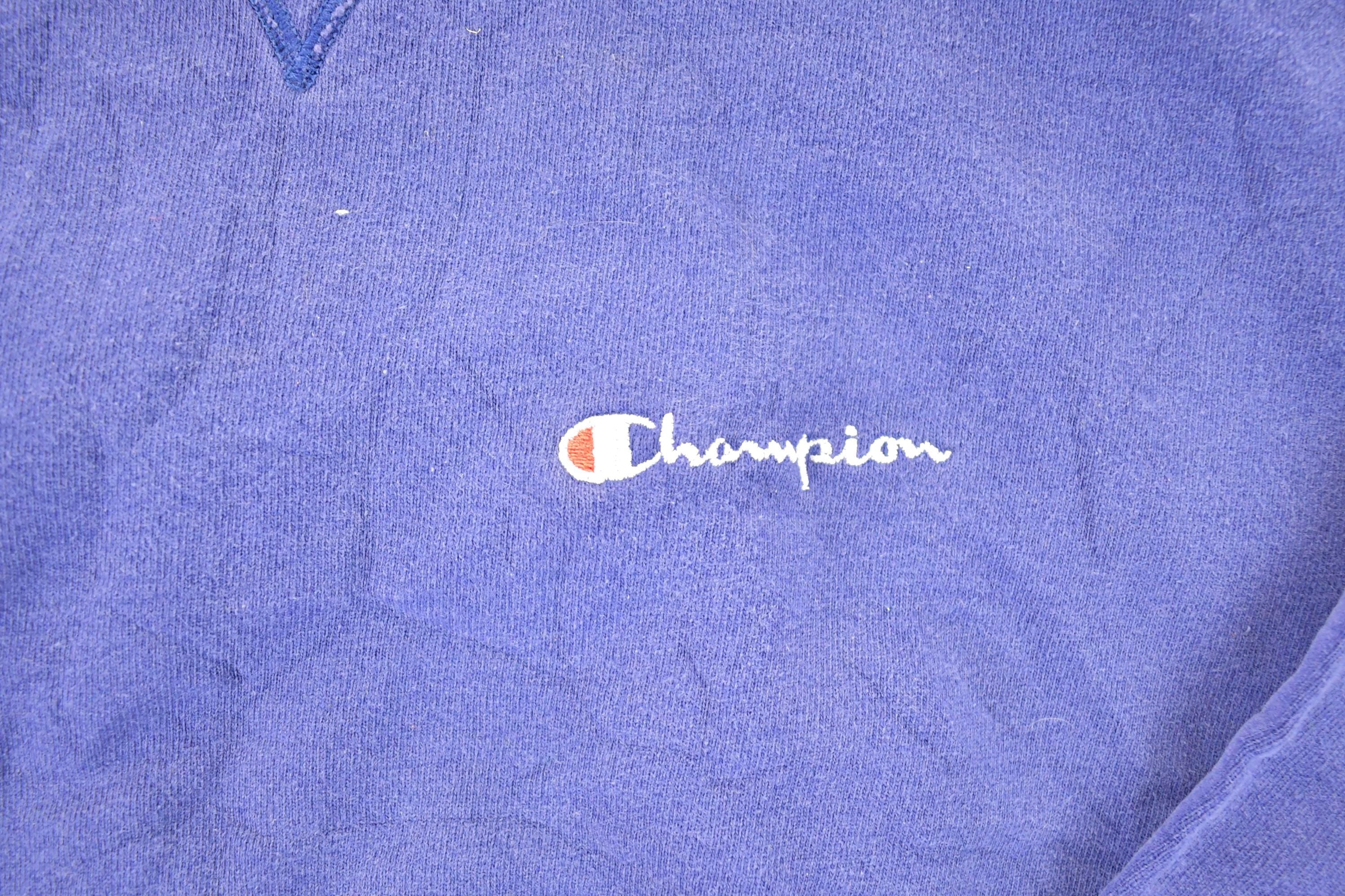 Vintage 1990s Champion Text Logo Crewneck Sweatshirt Men's M