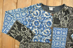 Vintage 1990s Kar-Ma Abstract Knitted Cardigan / Vintage 90s Cardigan / Pattern Sweater / Outdoorsman / Winter / Button Up Cardigan