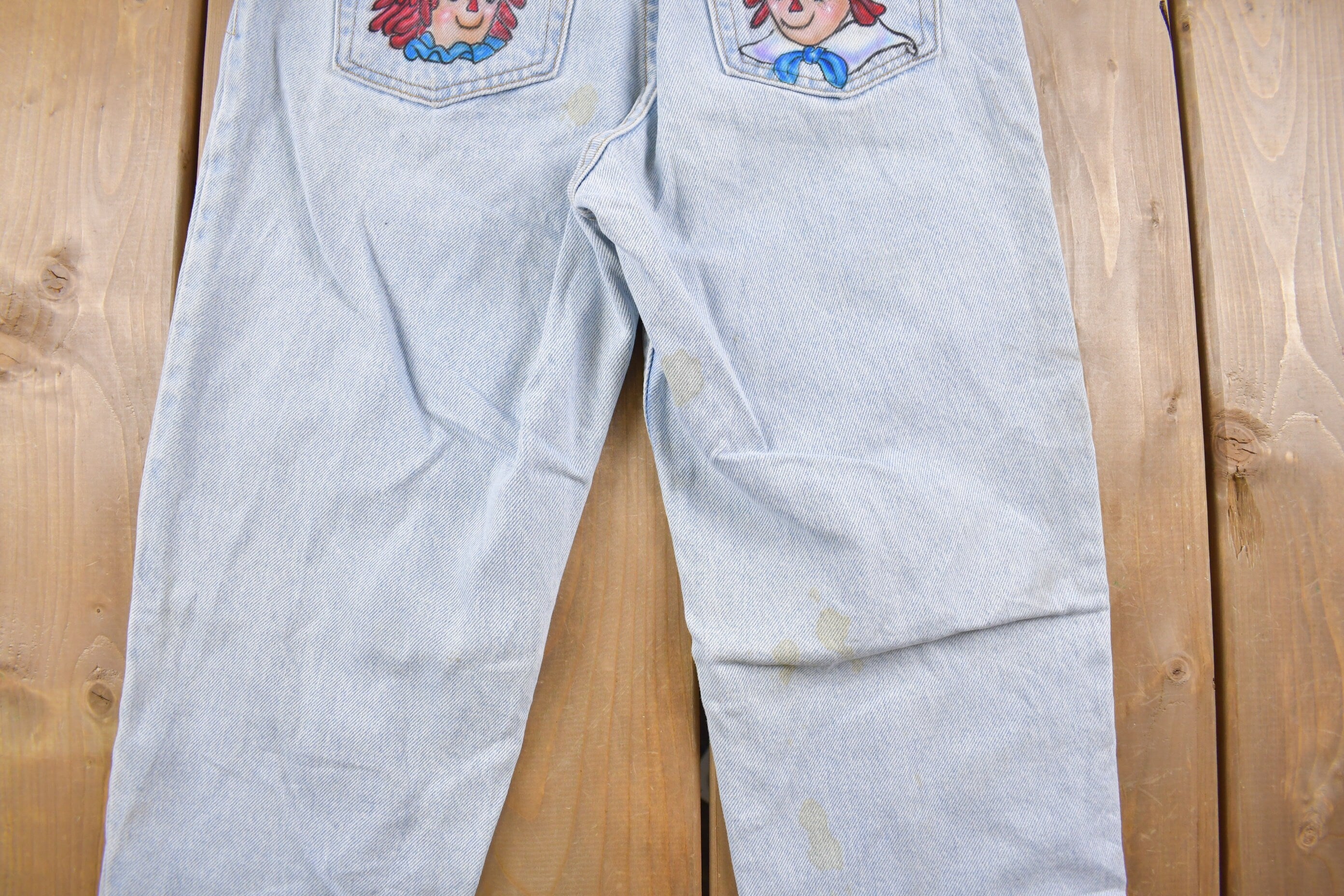 Vintage 1990s Levi's 550 Red Tab Spray Paint Jeans Size 28 x 30