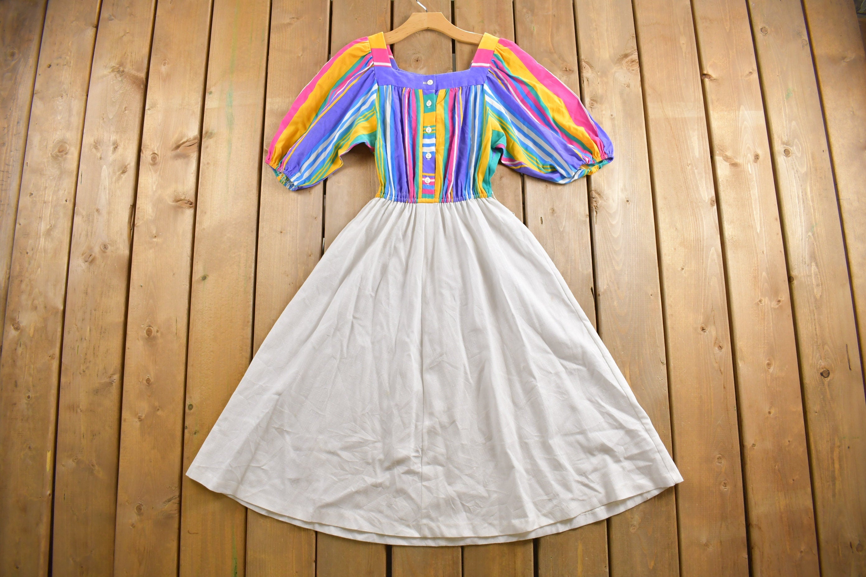 Vintage 1960s Rainbow Dress