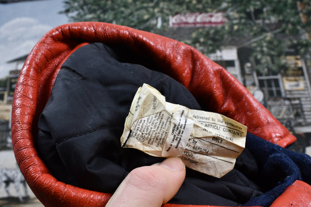Vintage 1980s Anthony's Cayuga Leather Varsity Baseball Jacket