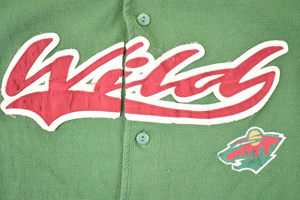 Vintage 1990s Minnesota Wild MLB Button Up Jersey Men's M