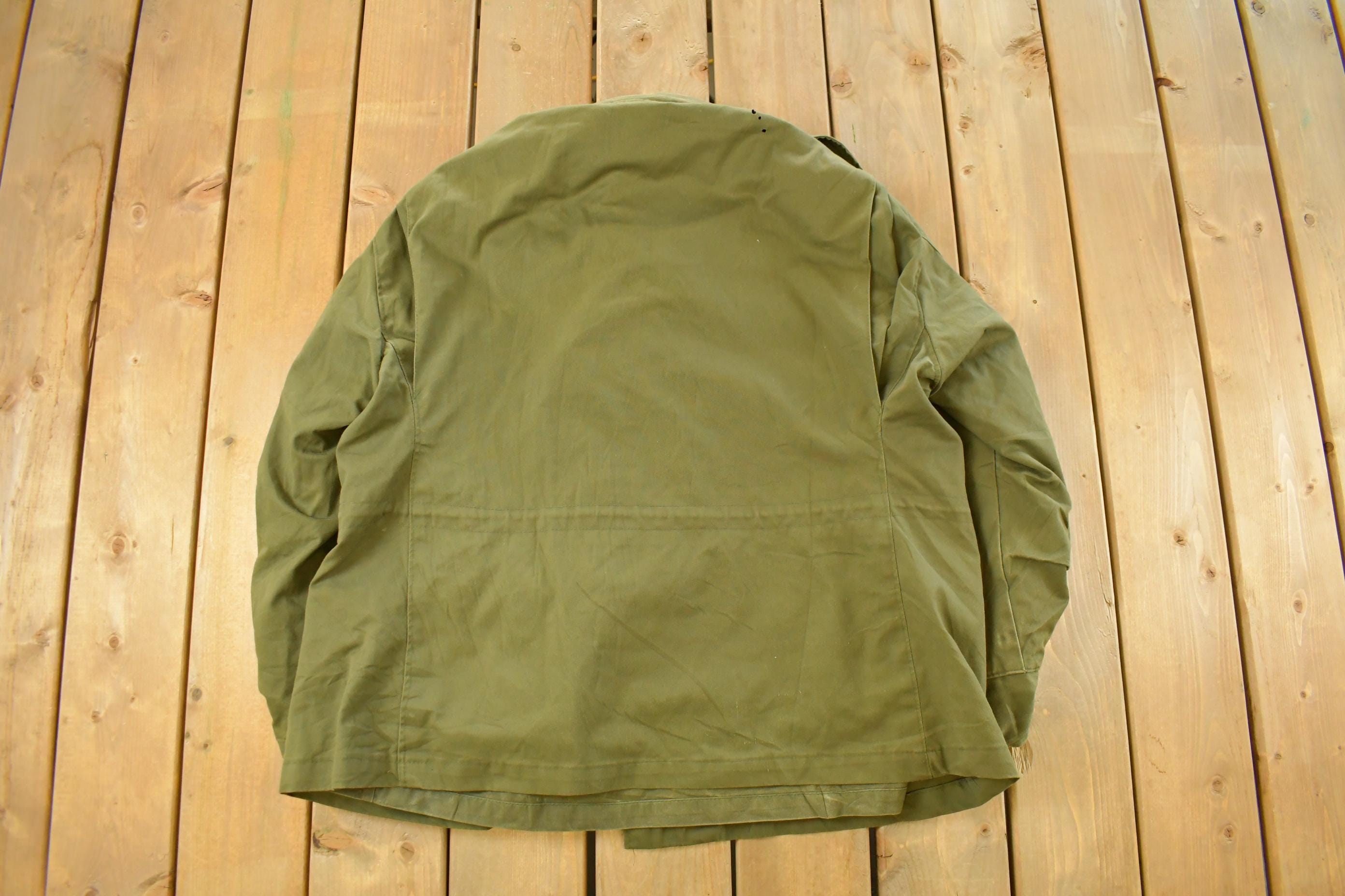 Vintage 1970s Distressed M-65 Military Field Coat Men's XL