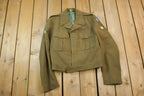 Vintage Wool Military Button Up Patched Army Jacket