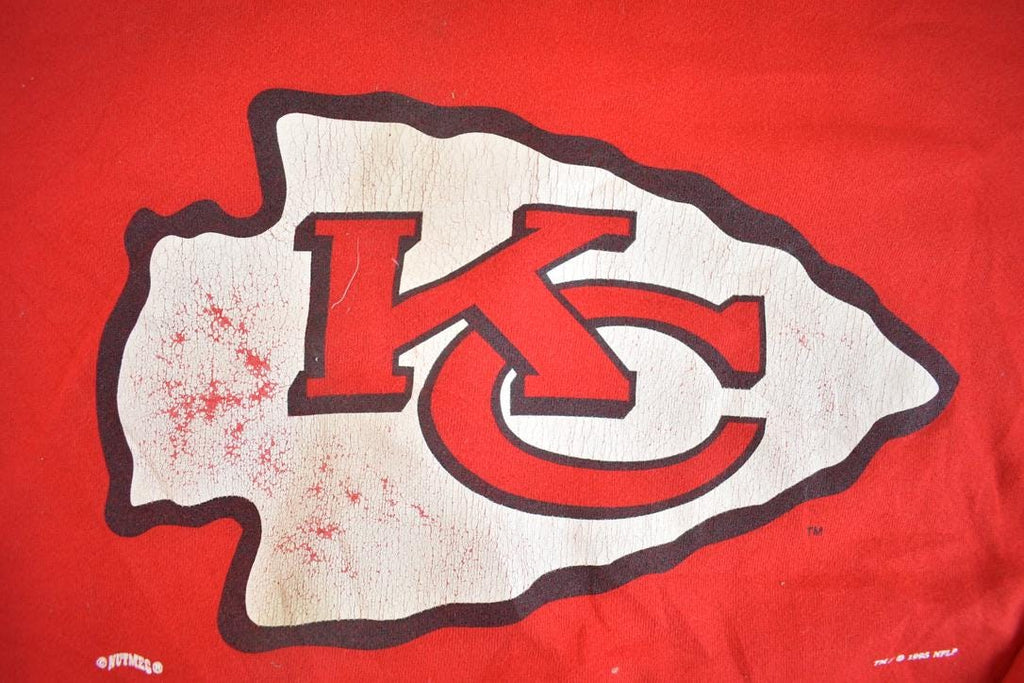Vintage 1995 Kansas City Chiefs Zip Up Football Hoodie NFL Made In USA