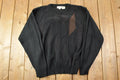 Vintage 1990s Pronto Uomo Leather Patch Knit Crewneck Sweater