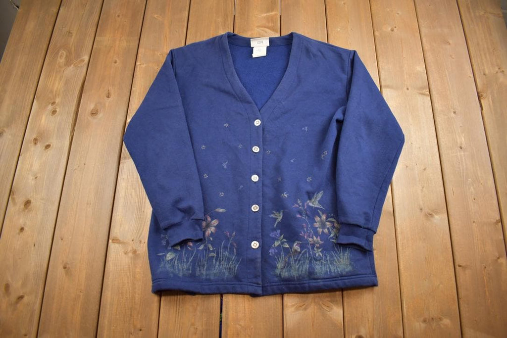 Vintage 1990s Northern Reflections Cardigan Sweater Made In Canada