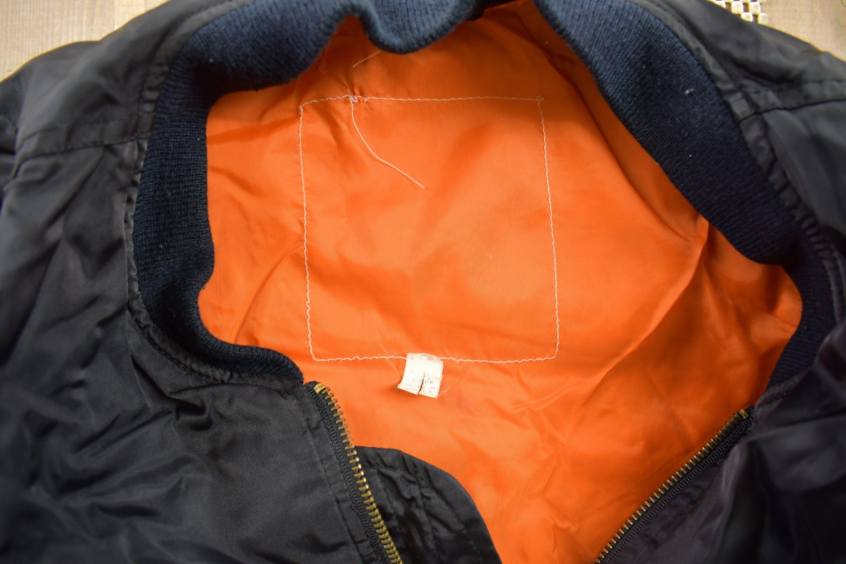 Vintage 1990s Black Satin Bomber Jacket