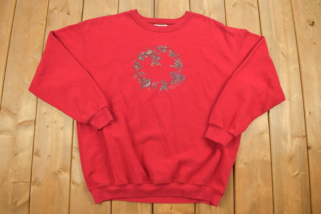 Vintage 1990s Northern Reflections Christmas Wreath Sweater
