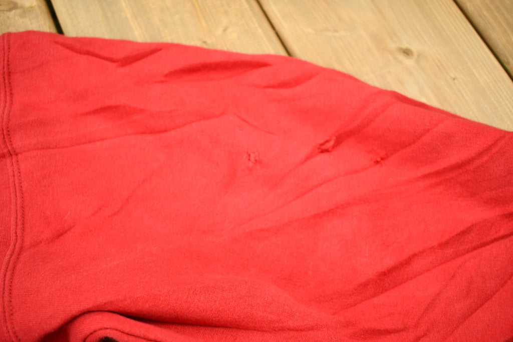 Vintage 1990s Star Activewear Blank Red Crewneck Sweatshirt
