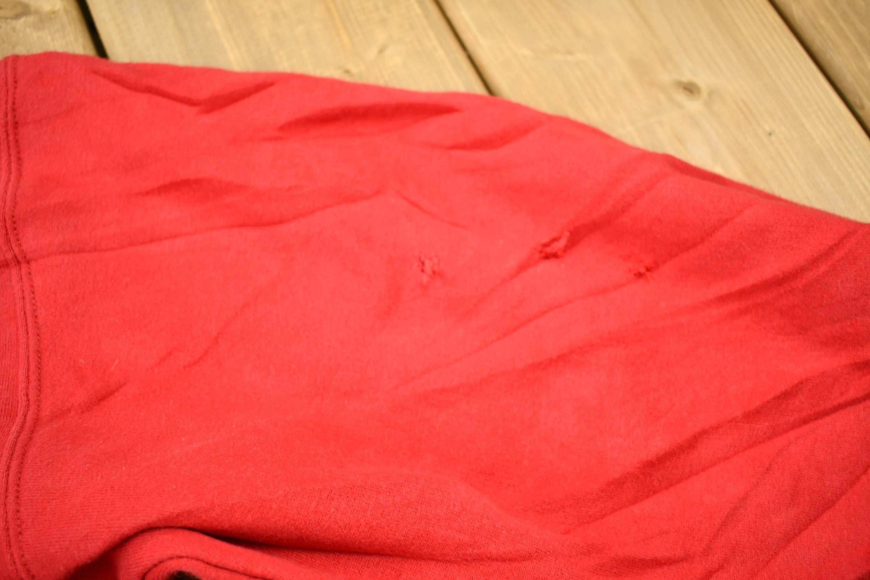 Vintage 1990s Star Activewear Blank Red Crewneck Sweatshirt