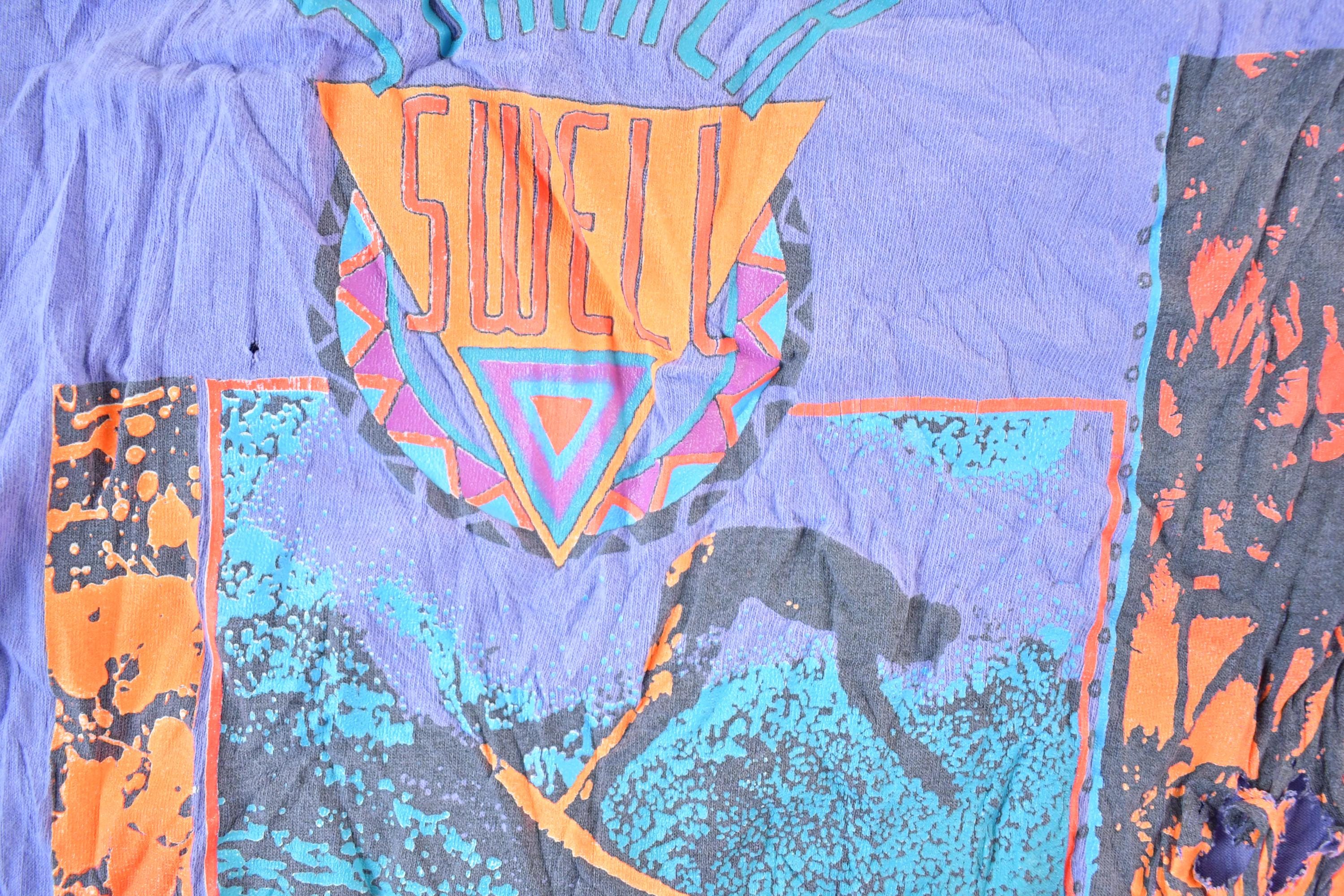 Vintage 1990s Summer Swell Neon Surfing Tank Top Mens L