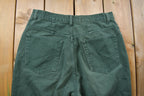 Vintage 1990's NY Line Green Denim Pants 30 x 30 / Made in USA / American Vintage / Streetwear Fashion / Vintage Pants