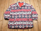 Vintage 1990s Abstract Button Up Fleece Sweater