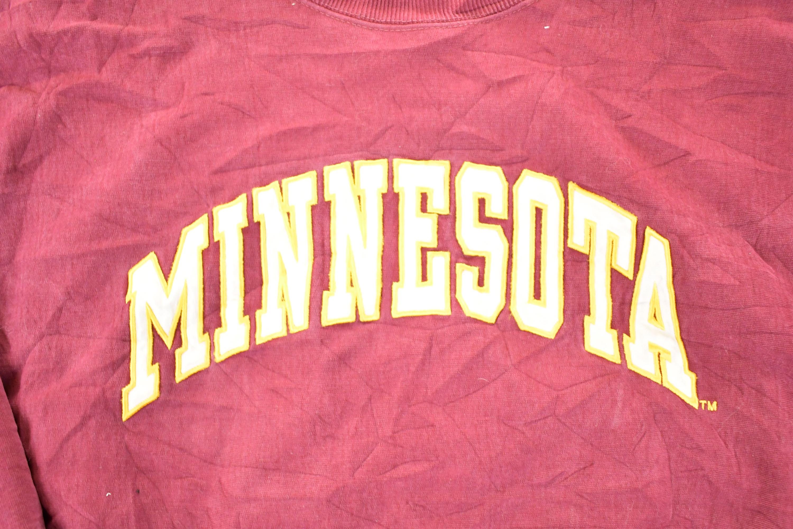 Vintage 1990s Minnesota University Steve And Barry's Crossgrain Crew Neck Sweater Men's L