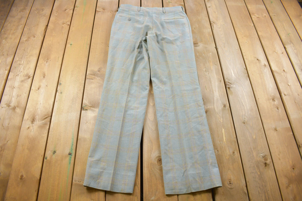 Vintage 1980's Plaid Dress Pants 32 x 32