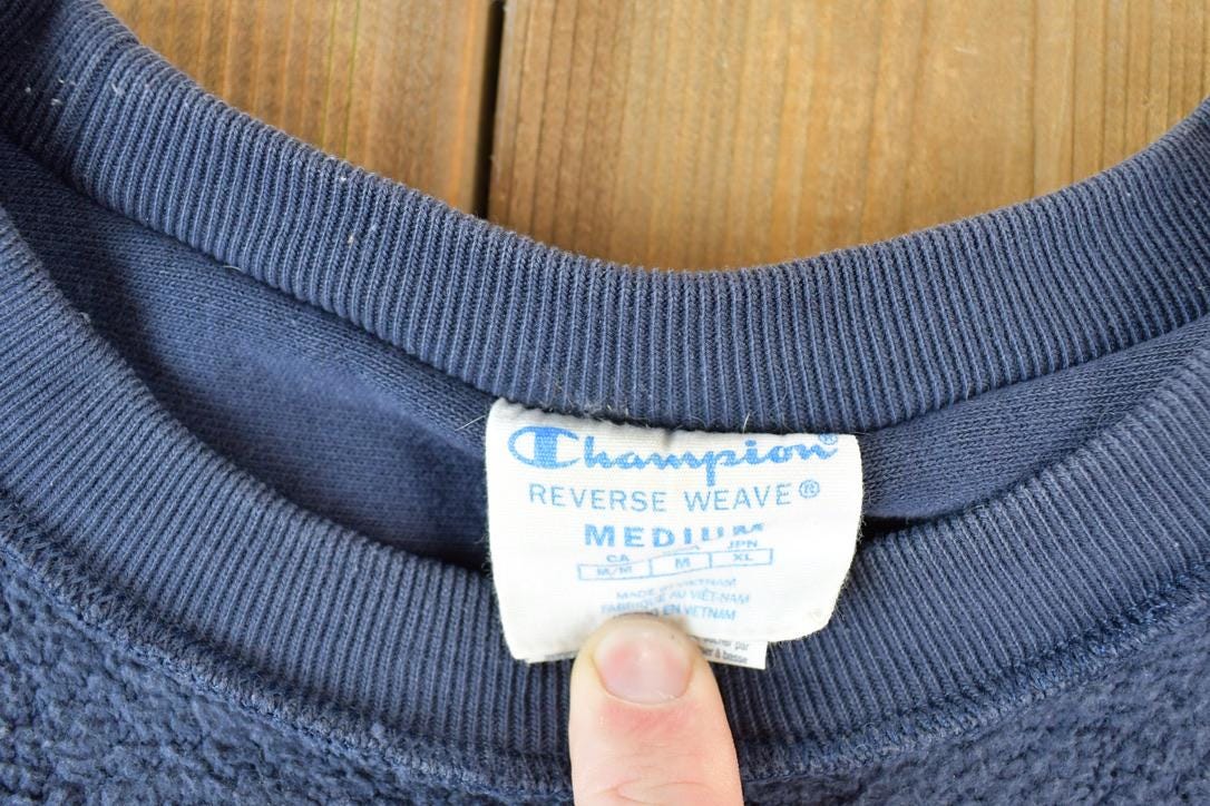 Vintage 1990s Unique Champion Reverse Reverse Weave Crewneck Sweatshirt  Made In USA  Heavy Weight  90s Champion