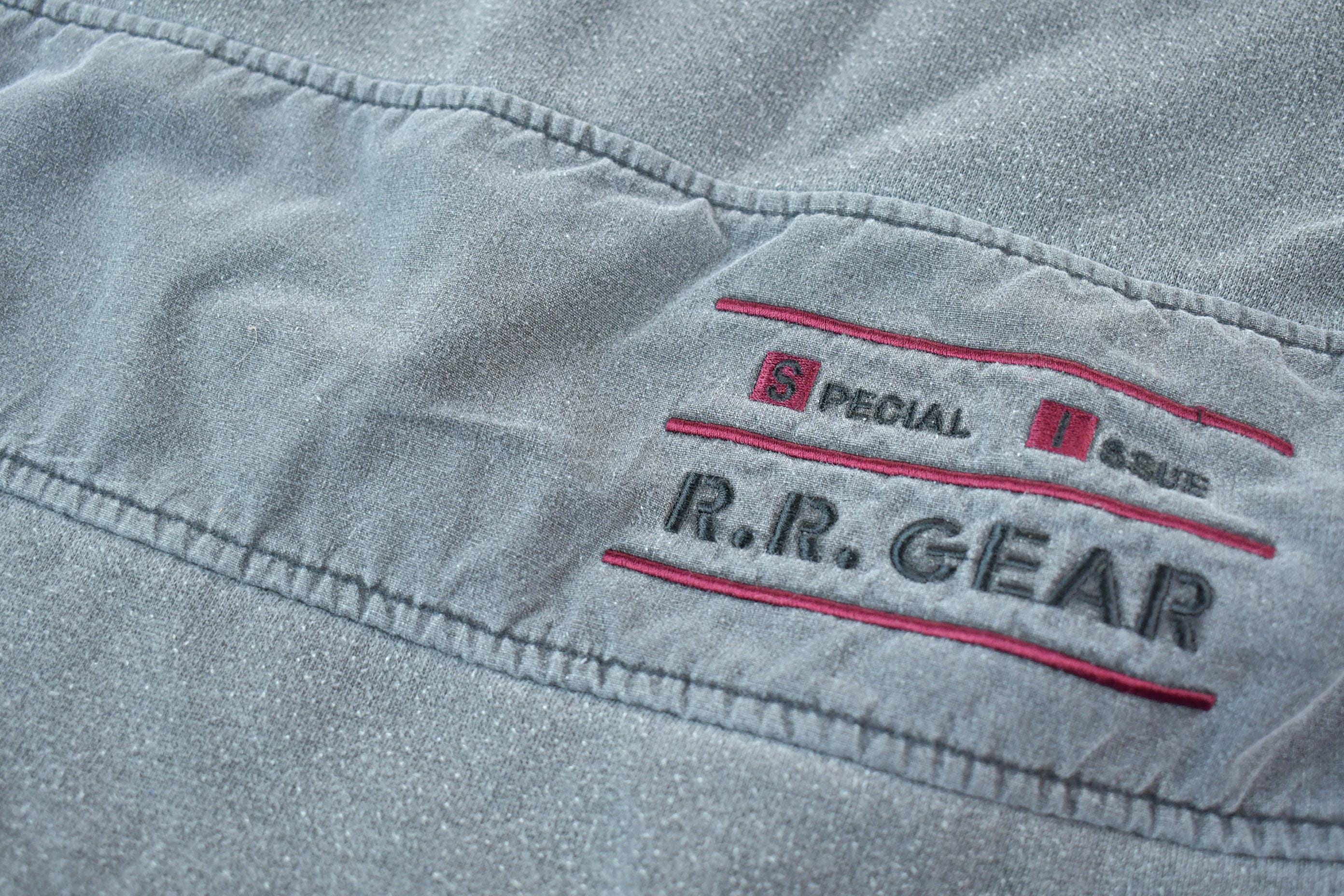 Vintage 1990s Fleece-Lined R.R. Gear Special Issue Embroidered Crewneck Sweatshirt