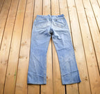 Vintage 1980s Distressed Lee Denim Jeans Made In USA Size 34x30