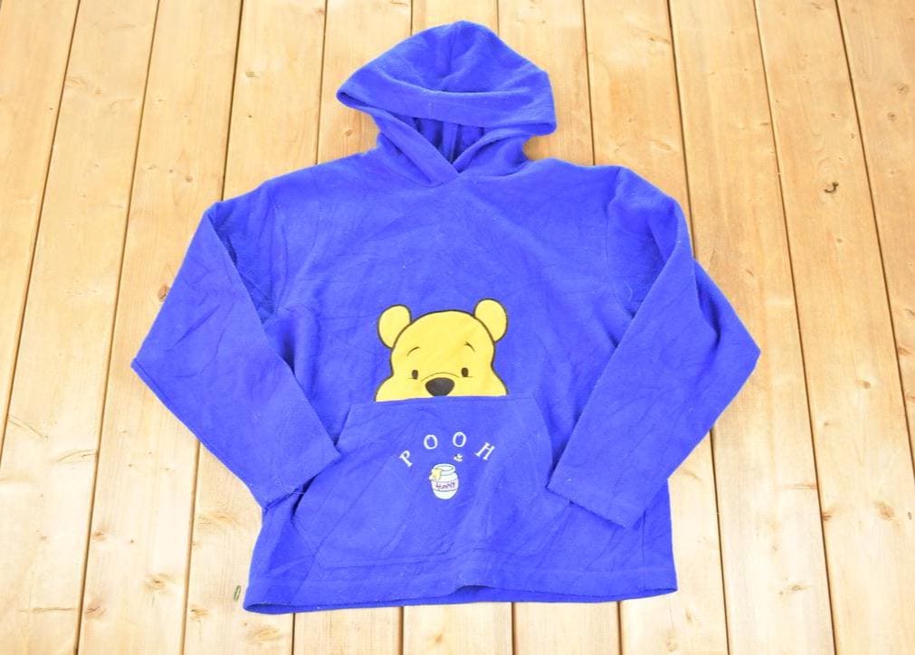 Vintage 1990s Jerry Leigh Pooh Bear Disney Fleece Hoodie Sweater Women's L
