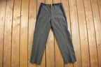 Vintage 1970s Military Wool Trousers with Belt Size 28 x 29
