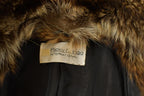 Vintage 1980s Ricky & Ingo Full Length Brown Raccoon Fur Coat Adult M