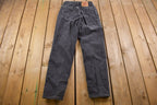 Vintage 1990s Levi's 550 Red Tab Black Denim Jeans Size 25 x 30