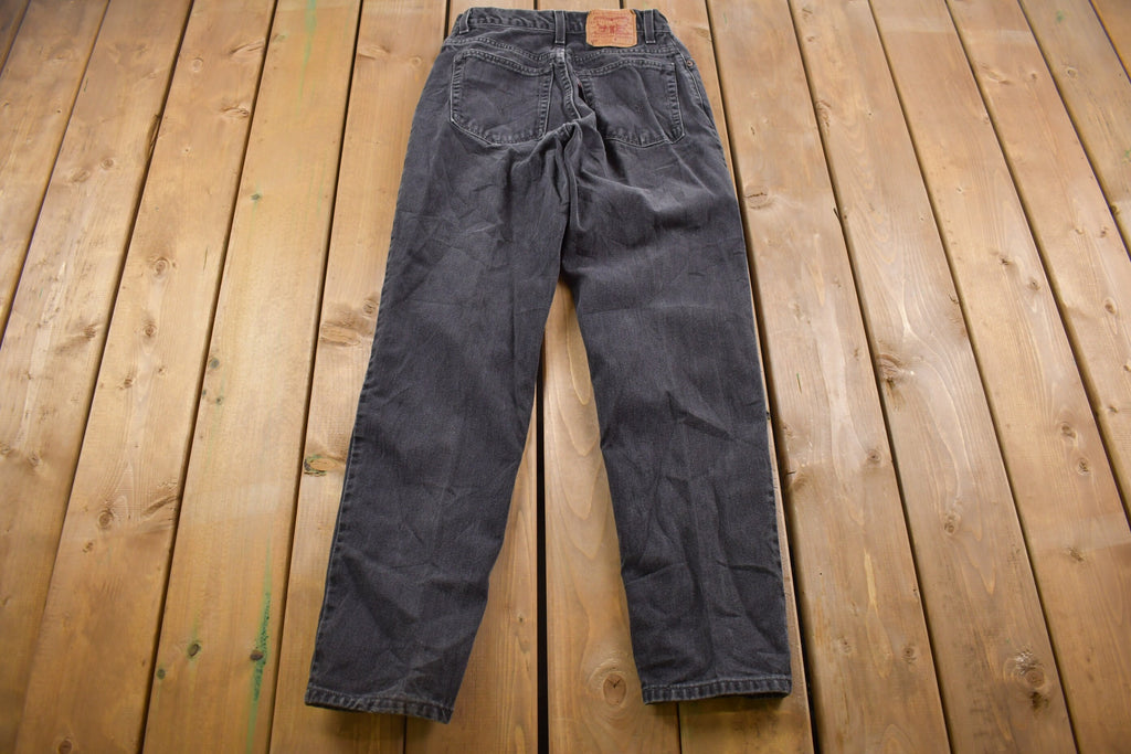 Vintage 1990s Levi's 550 Red Tab Black Denim Jeans Size 25 x 30 / Made in USA / 90s Denim / Streetwear Fashion / Vintage Levi's