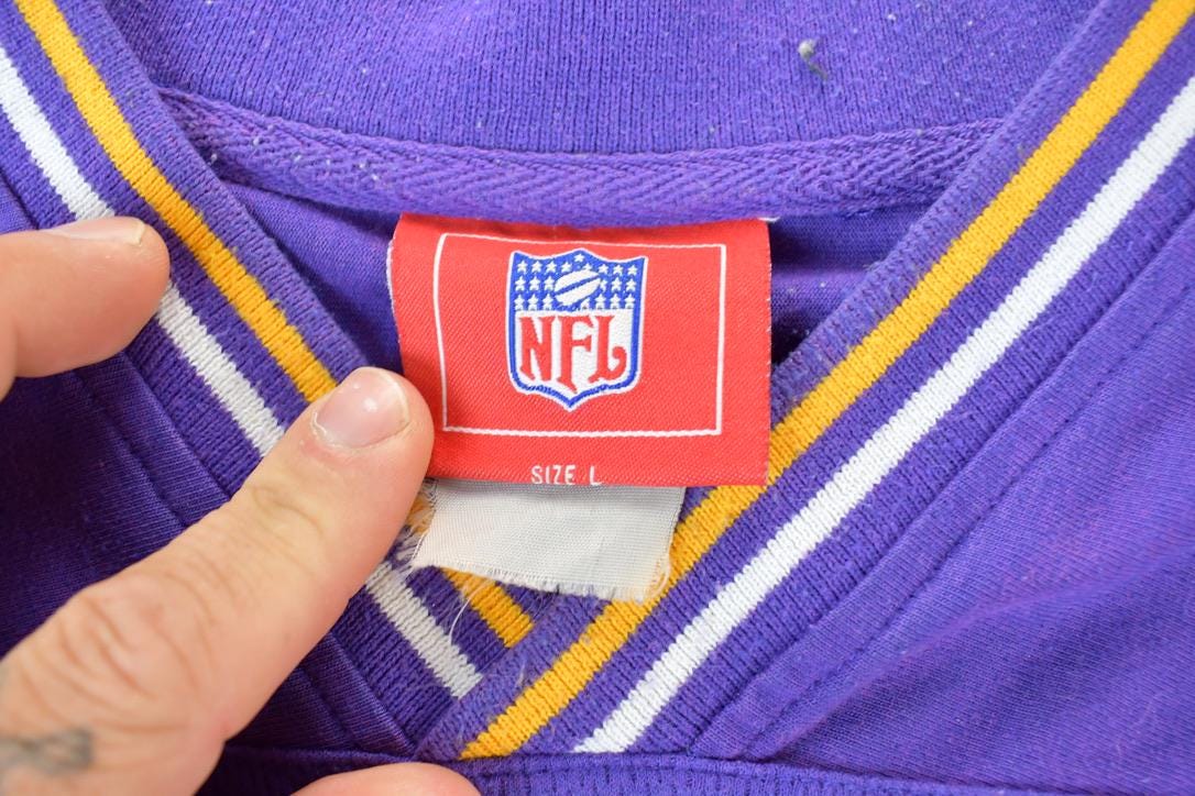 Vintage 1990s Minnesota Vikings NFL V Neck Sweatshirt