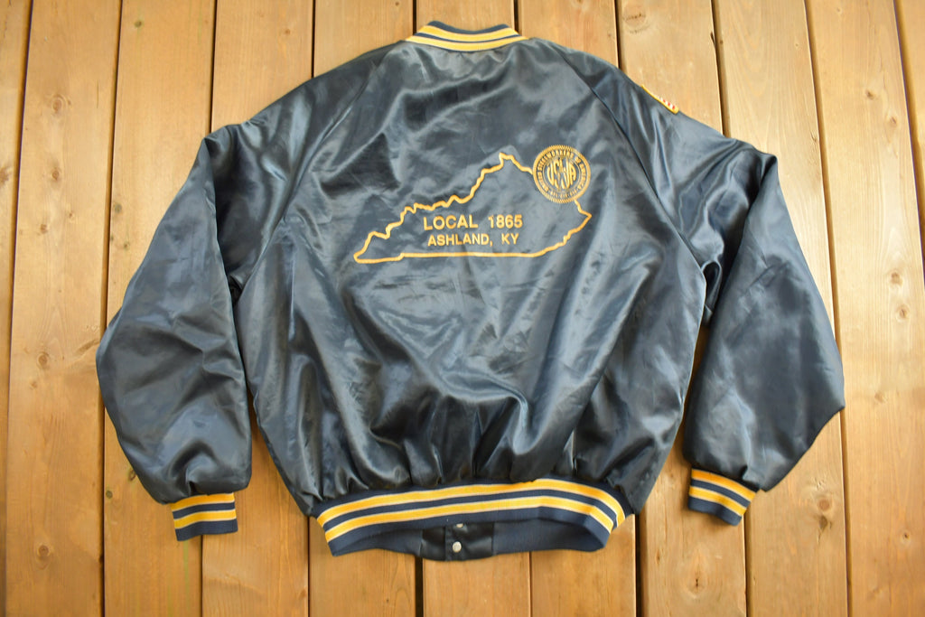 Vintage 1980s Steelworkers Ashland USA Bomber Jacket