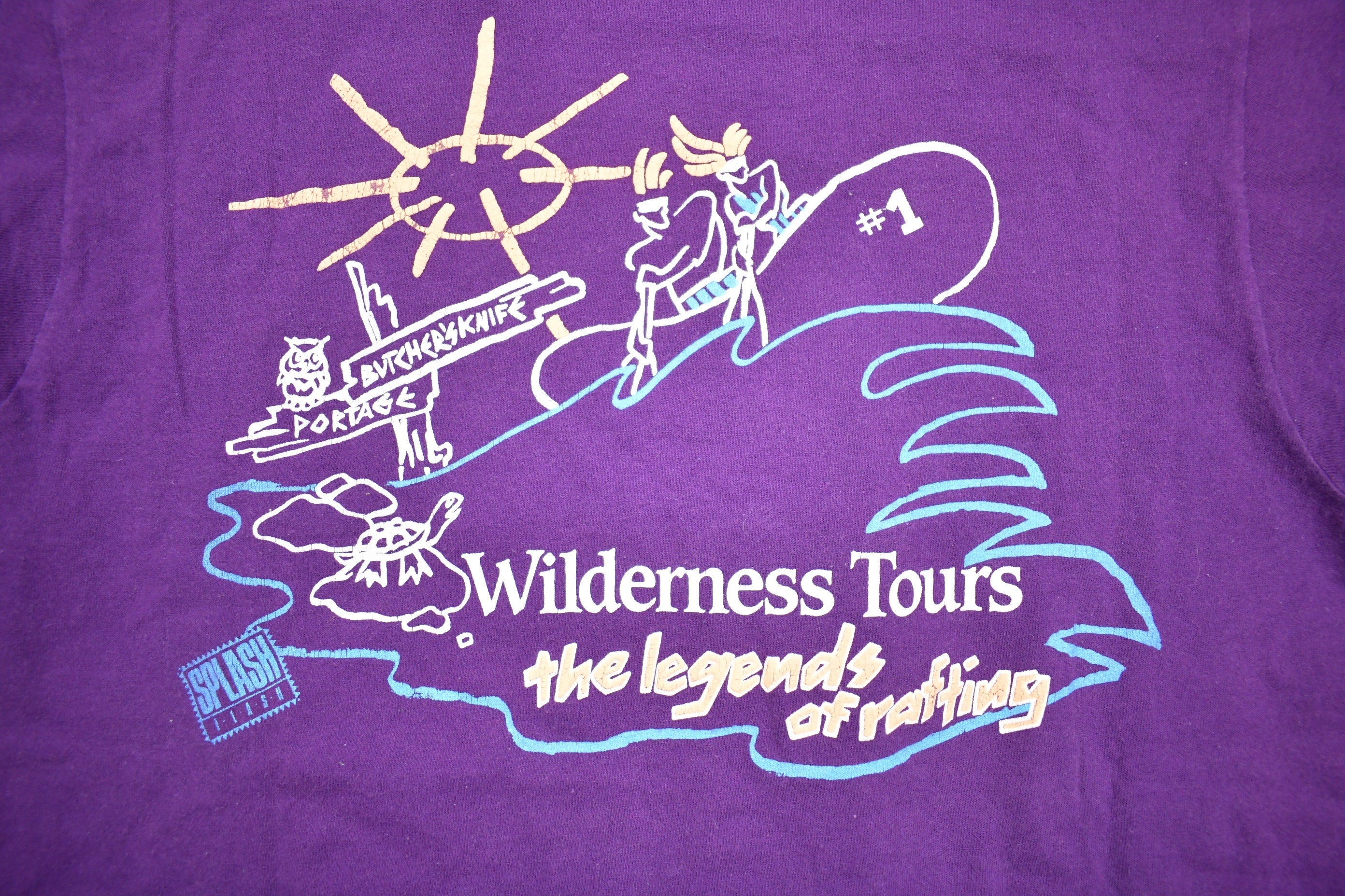 Vintage 1980s Wilderness Tours Rafting Souvenir T Shirt
