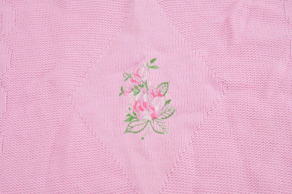Vintage 1990s Knit Floral Crewneck Sweater