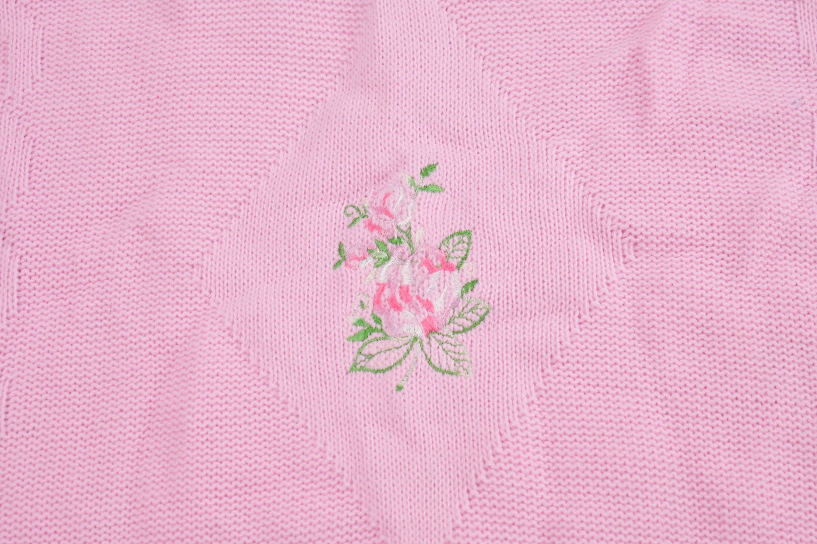 Vintage 1990s Knit Floral Crewneck Sweater