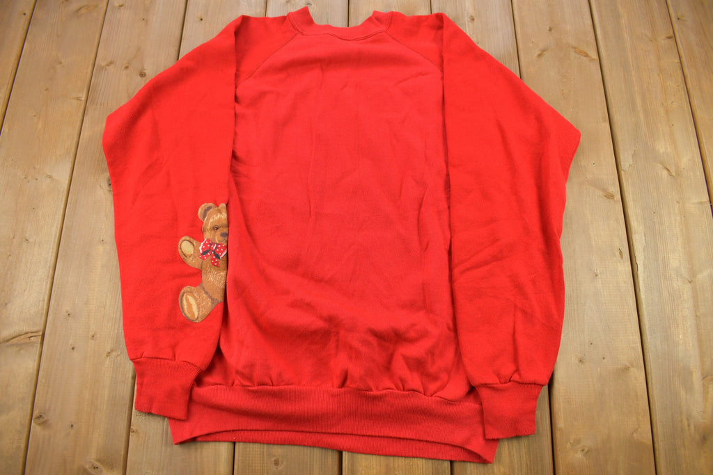 Vintage 1980s Cute Teddy Bear JE Morgan Crewneck Sweater